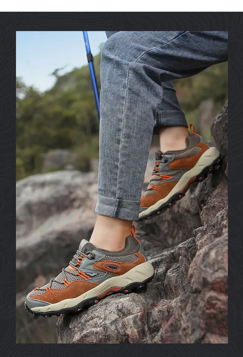 Large-size Fashion Trendy Outdoor Shoes, Casual Lightweight And Comfortable Hiking Shoes, All-season Breathable Hiking Shoes_voghion.com