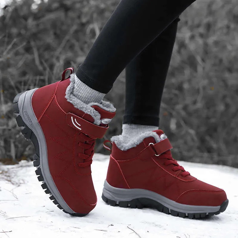 Scarpe invernali calde impermeabili da neve casual di alta qualità da uomo, scarponi da trekking da montagna all'aperto, sneaker da uomo, trekking_voghion.com