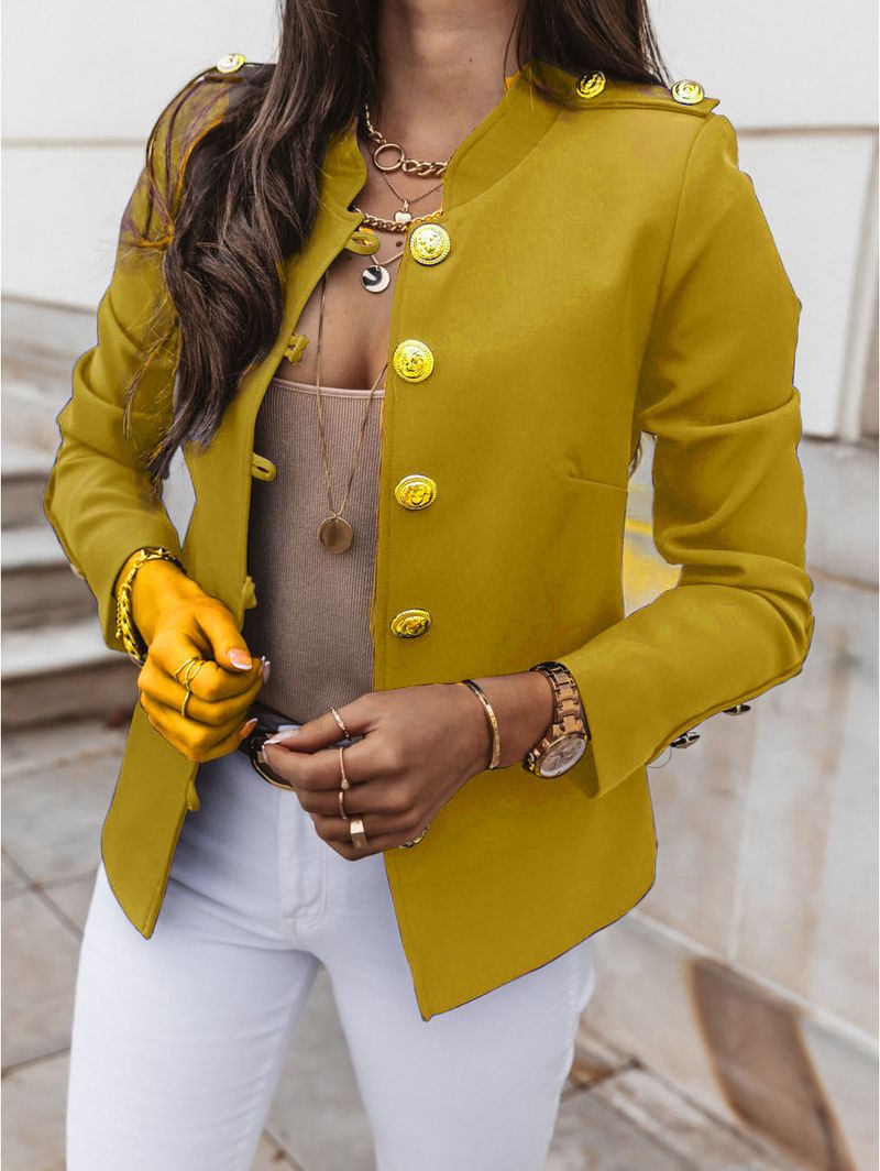 2023 giacca corta blazer da donna a maniche lunghe con petto sottile_voghion.com