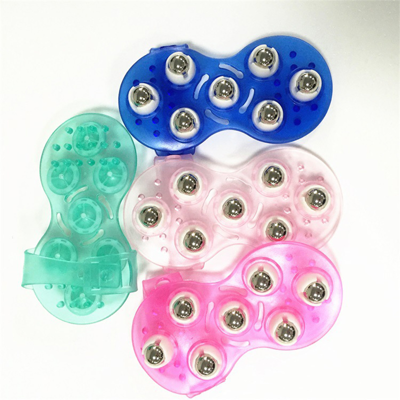 Massagehandschuh für den Rücken mit Rollball, Schmerzlinderung, Entspannungsmassagegerät für Nacken, Rücken, Schultern, Gesäß, Körpergesundheitspflege_voghion.com