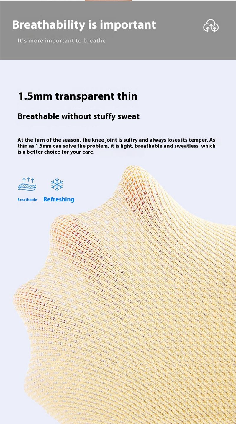 Summer thin nylon warm for sports joint windproof elderly air-conditioned room cotton knee with circular leg pads_voghion.com