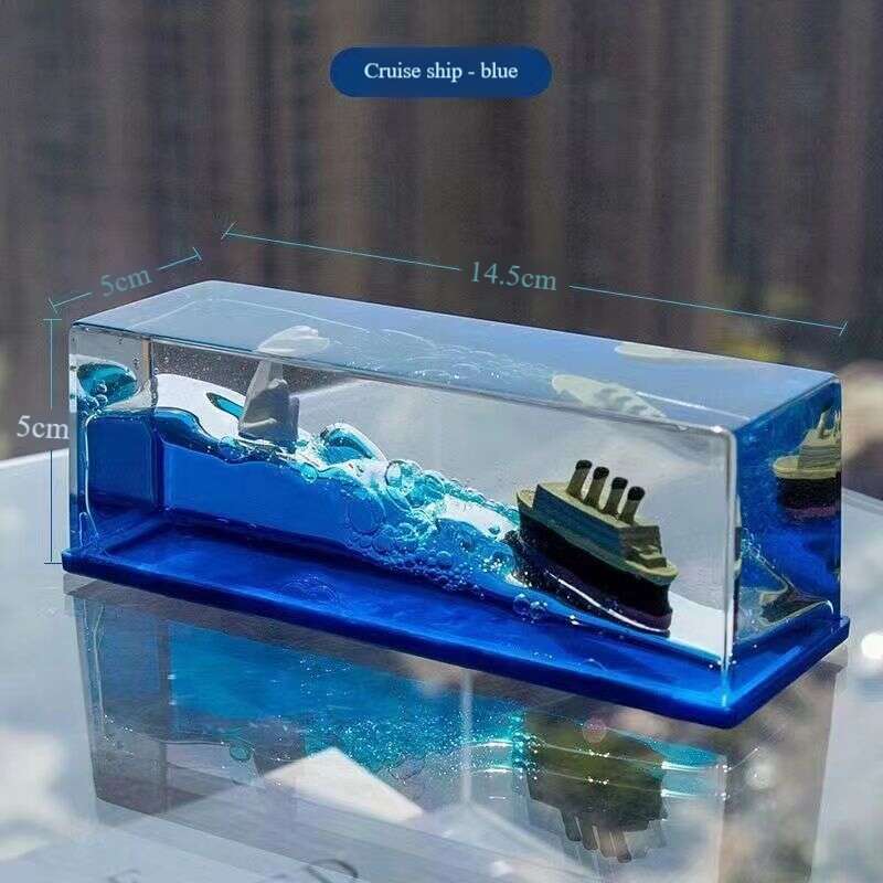 Cruise Fluid Drifting Bottle Black Pearl Pirate Decoration Birthday Graduation Qixi Gift_voghion.com
