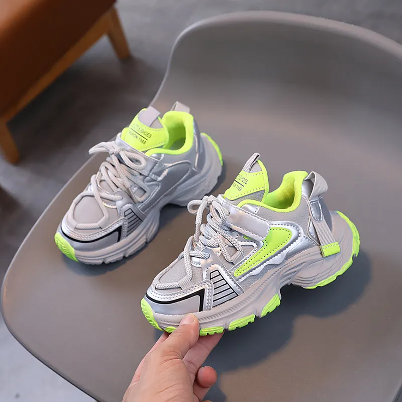 Kinderen Hoge Platform Sneakers Mode Roze Groen Meisjes Peuter Kinderen voor Jongens Dikke Zool Sport Tennisschoenen Maten 21 -_voghion.com