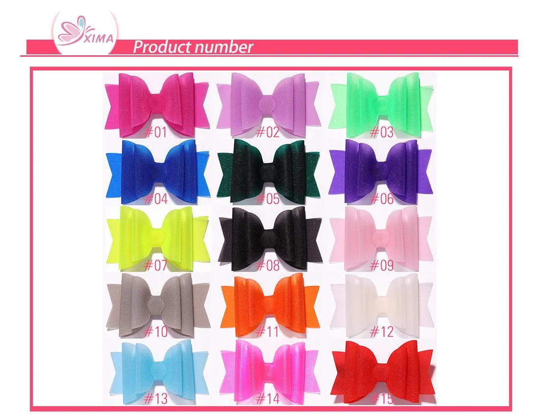 Épingles à cheveux en gelée, 3.5 pouces, 15 pièces/lot, pinces à cheveux, fête de danse, nœuds en Pvc imperméables, pinces à cheveux de princesse, accessoires pour cheveux_voghion.com