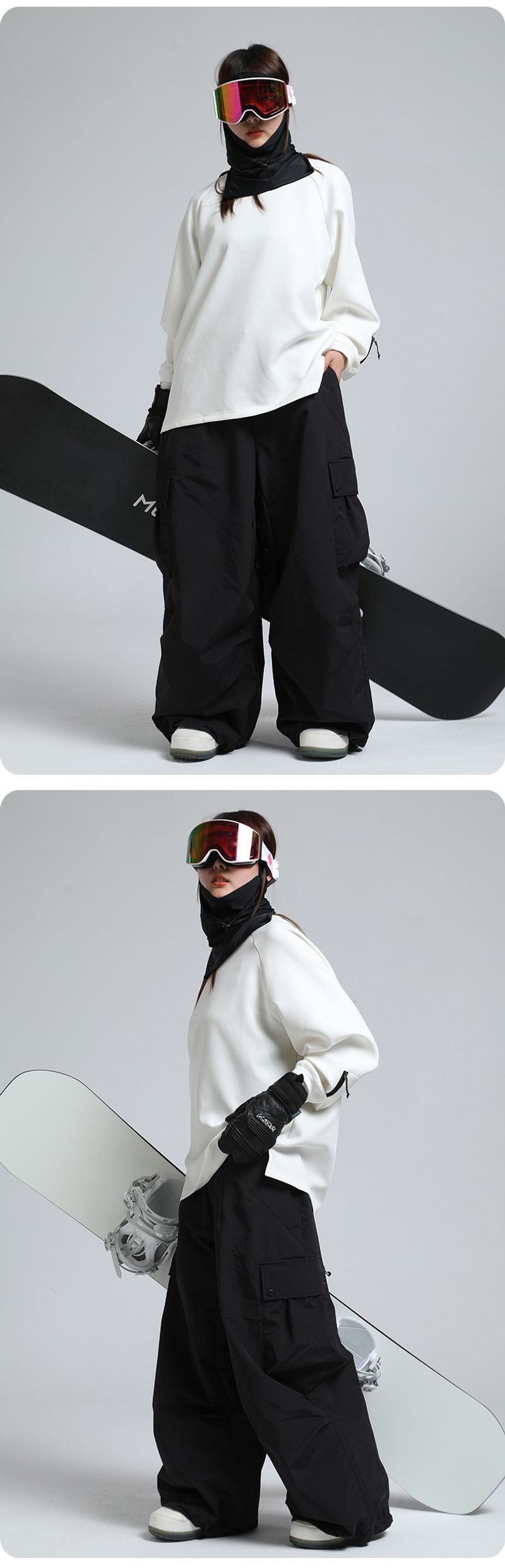 Neue winter im freien lose taille schutz ski frauen wasserdichte warme Amerikanischen professionelle snowboard hosen männer_voghion.com