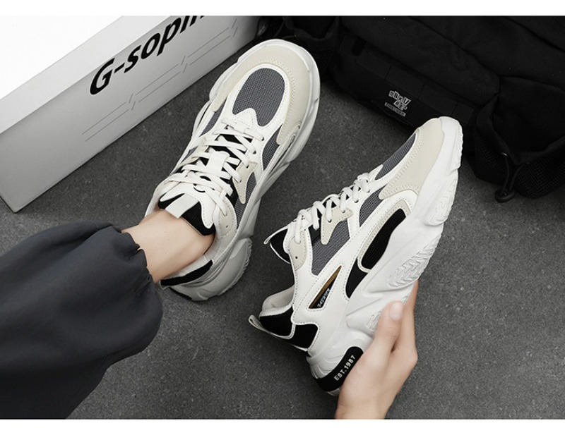 Baskets épaisses en maille respirante pour hommes, chaussures de course à pied, de haute qualité, bout rond, plateforme en caoutchouc, Tenis, nouvelle collection été 2024_voghion.com