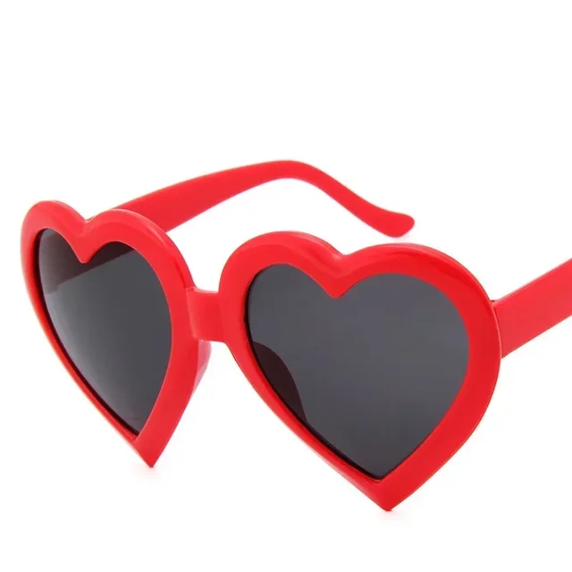 Modne modne różowe okulary przeciwsłoneczne dla dziewczynek kocie oko vintage marka projektant czarne czerwone okulary przeciwsłoneczne w kształcie serca dla kobiet UV400_voghion.com