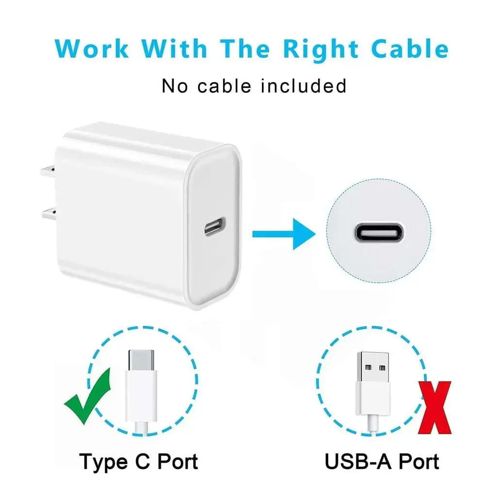 OEM Plug 20W PD Type C USB Chargers Fast Charging EU US Adapter Mobile Phone Power Delivery Quick For IPhone 15 14 13_voghion.com