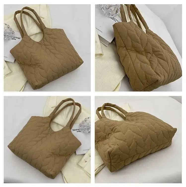 Mode Gesteppte Stickerei Thread Handtasche Leichte Puffy Top-Griff Große Kapazität Damen Kleine Einkaufstasche mit Mini_voghion.com
