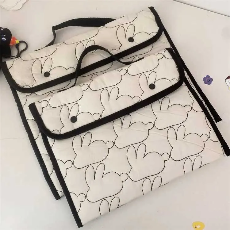 Bumbac drăguț desen animat iepure laptop husă tabletă transport pentru carte computer protector notebook husă femei servietă C24111_voghion.com