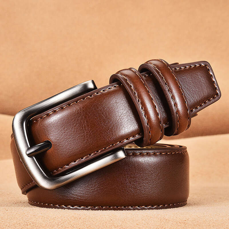 Men's Leather Business Men's Leather, Leisure Needle Buckle, Belt, Embossed Belt_voghion.com