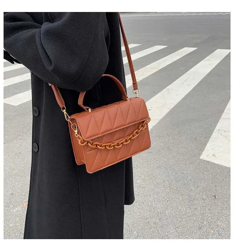Gesteppte Umhängetasche Für Damen Mit Kette Als Schultertasche_voghion.com