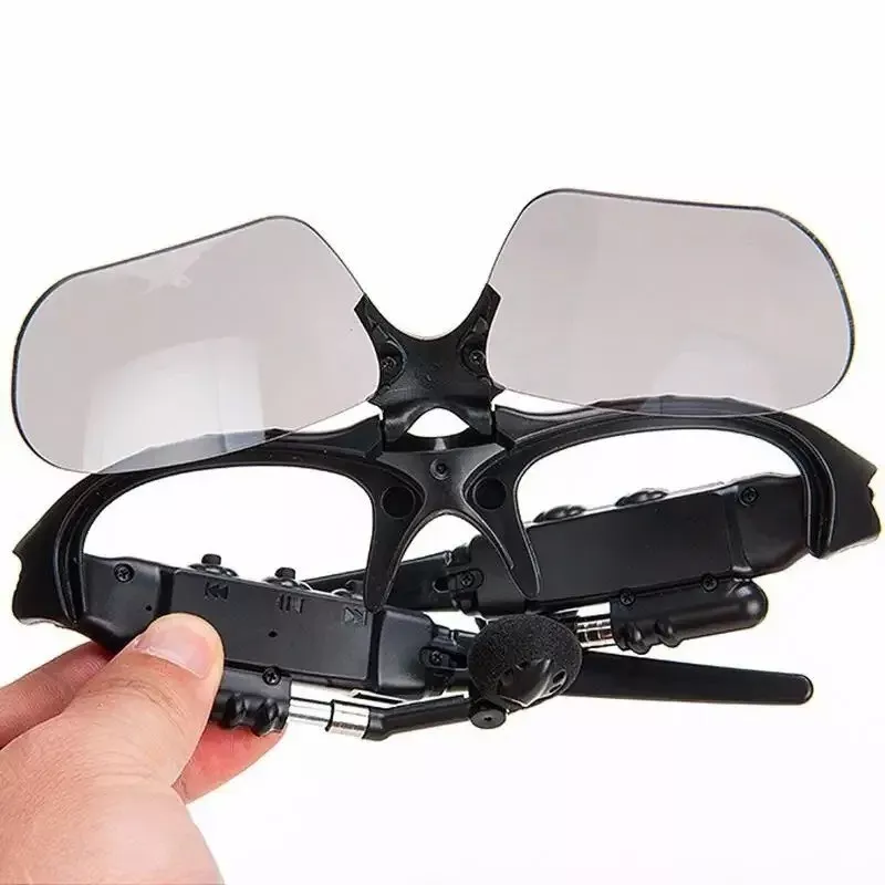 Cuffie stereo sportive Bluetooth wireless per ciclismo, occhiali da sole 5.0, telefono_voghion.com