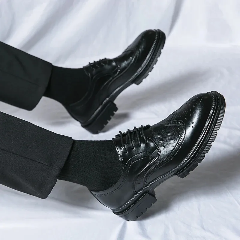 selg modieuze heren doek Rogue gesneden leer Buines jurk formele schoenen heer casual Oxford gratis levering 240930_voghion.com