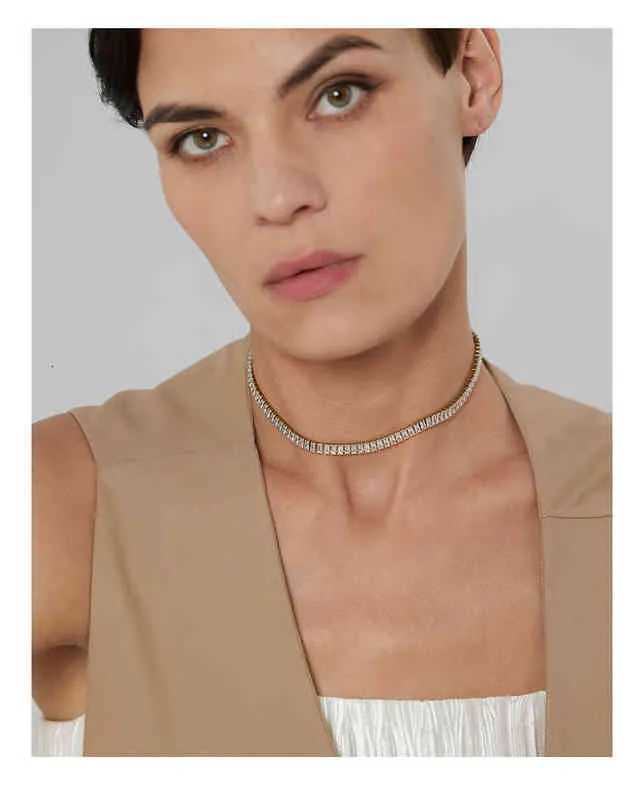 Collana in acciaio inossidabile 316l Yhpup con zirconi cubici lucidi, regalo di nozze per donna 2022_voghion.com