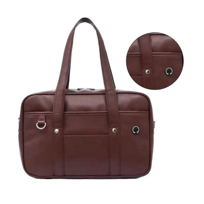 Stilvolle schwarze Schultasche für japanische Schüler, Handtasche, die jugendliche Energie widerspiegelt und C241104_voghion.com