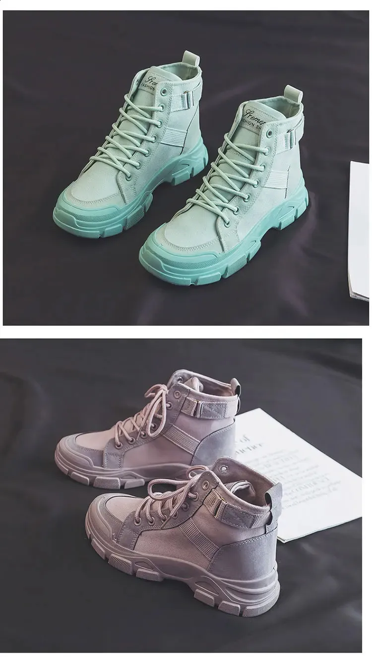 Canvas Wanderschuhe Für Damen Freizeitschuhe High Top Outdoor_voghion.com