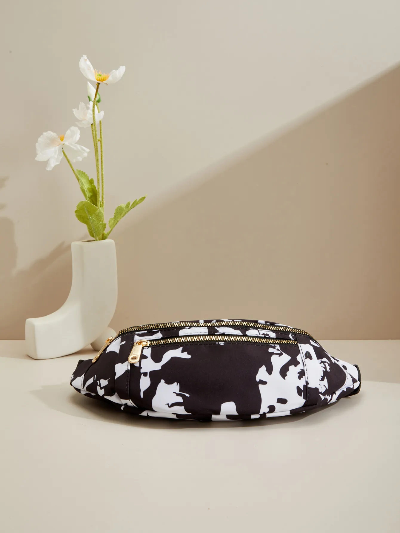Marsupio con motivo a mucca, piccolo marsupio a tracolla per donna, alla moda, con cintura toracica, per sport, allenamento e viaggi_voghion.com