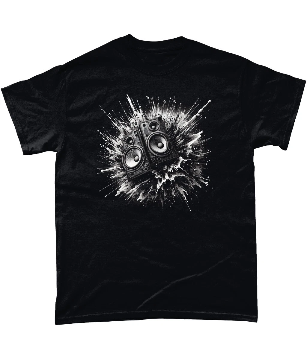 Exploding Loudspeakers T-shirt Men's Women's Unisex Graphic Top_voghion.com