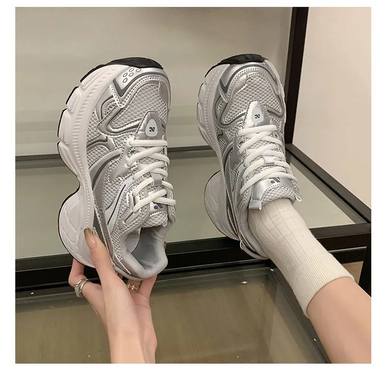 Designer For Women New Quality Running Shoes White Red Sier Breathable Outdoor Casual Trainers Sneakers 35-40_voghion.com