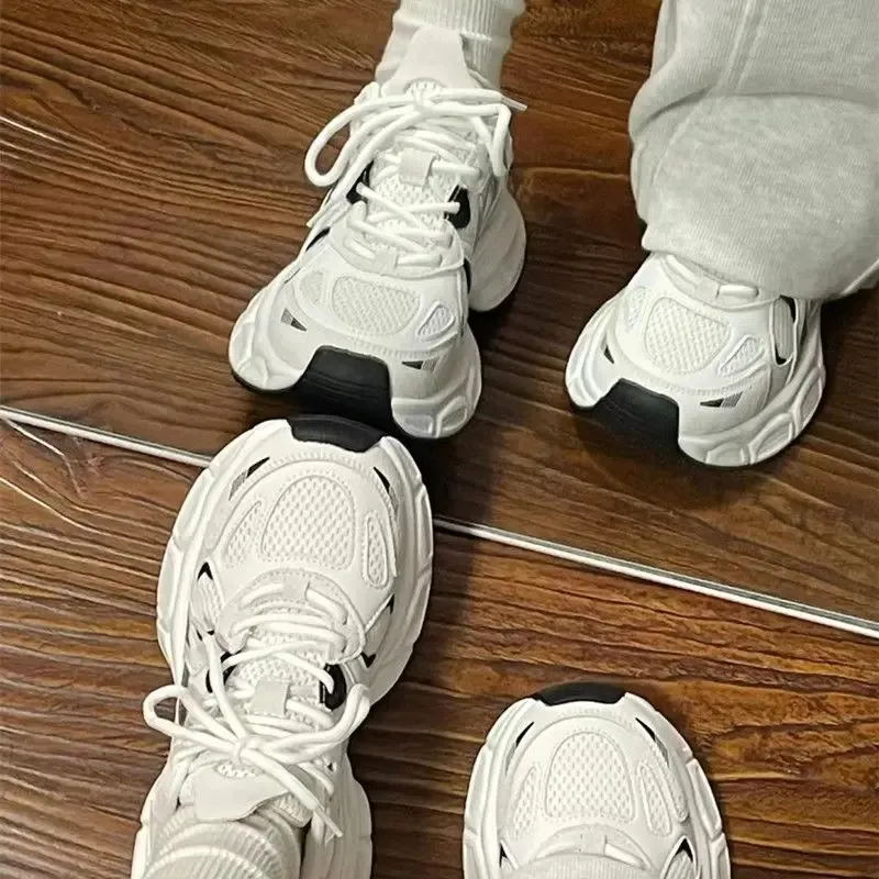 Modische Sport-Mesh-Schnürschuhe mit Mikrofaser-Zwischensohle für Damen zum Verkauf in hochwertigen, vulkanisierten Schuhen in Mischfarben 240930_voghion.com
