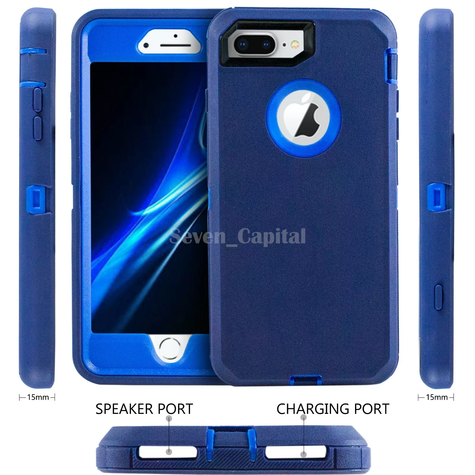 For IPhone 6 7 8 Plus SE 2 3 Protective Shockproof Cover Case + Screen Protector_voghion.com