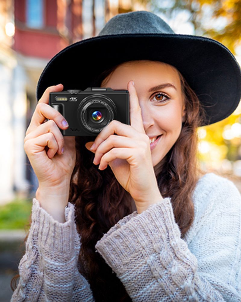 For Photography, WiFi 64MP 4K Vlogging F 3" 180° Flip Screen 18X Digital Zoom Compact Vlog Travel Camera With 32GB TF_voghion.com