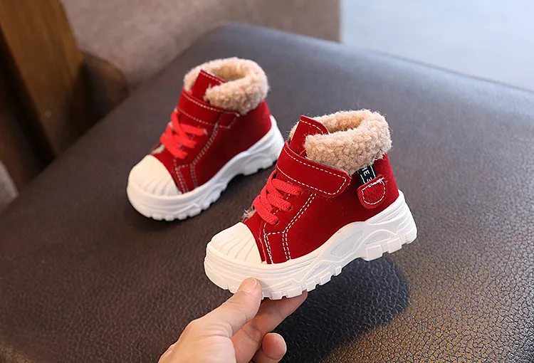 Botas cálidas de invierno para niños, nuevas, gruesas, de algodón, impermeables, cortas, Happysteps, para bebés y niñas, talla EE. UU._voghion.com