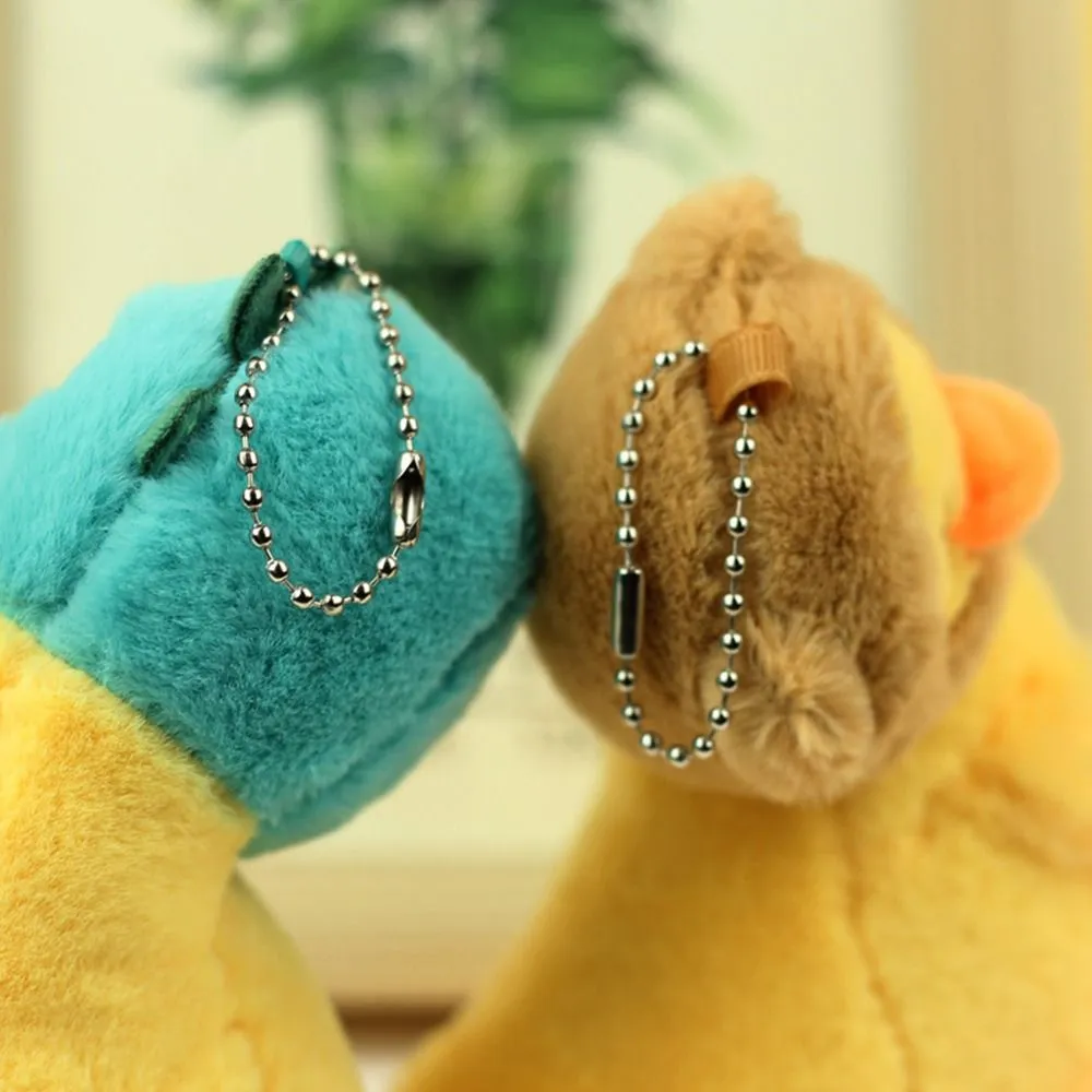 Fashion Stuffed Plush Cartoon Yellow Keychain Animals Soft Duck Creative Cute School Bag Pendant_voghion.com