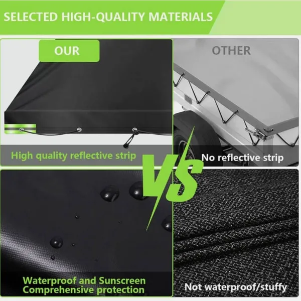 Waterproof Trailer Cover Tarp With Reflective Strips And Uv Shield_voghion.com