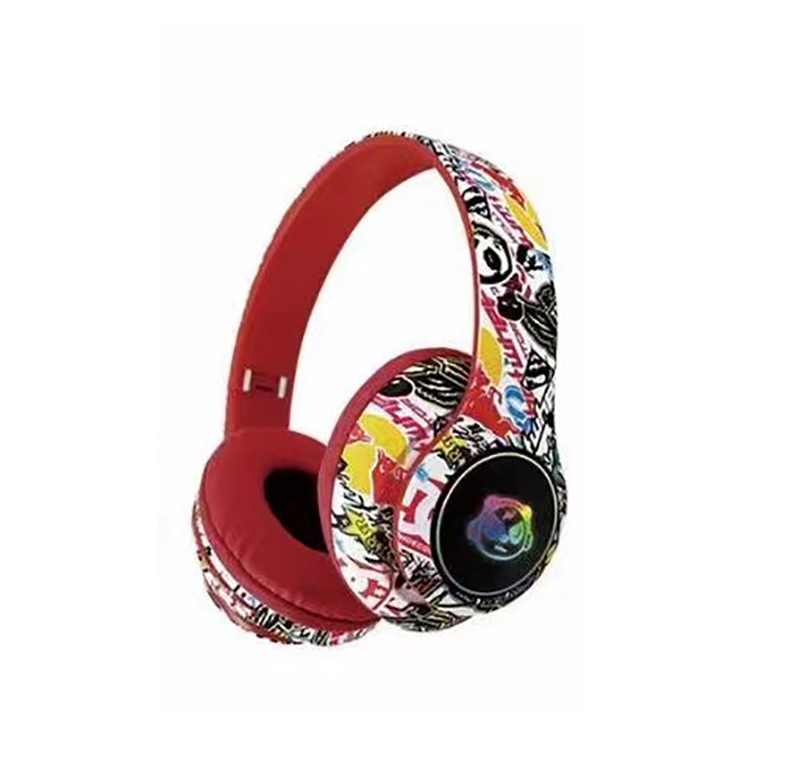 Cuffie auricolari Bluetooth XX-1102 Graffiti economiche Cuffie over-ear Cuffie da gioco per PC wireless_voghion.com