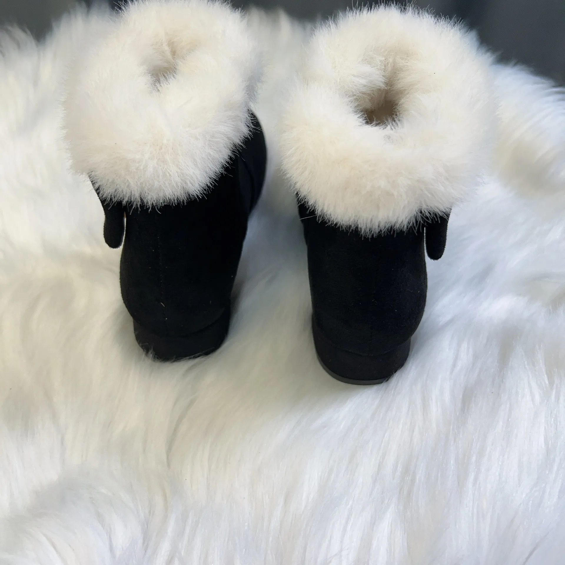 Kinder halten warme Prinzessin Baumwollschuhe Cutefeet für Mädchen Kinder Plus Veet Plüsch Schneestiefel Winterschuh für Mädchen_voghion.com