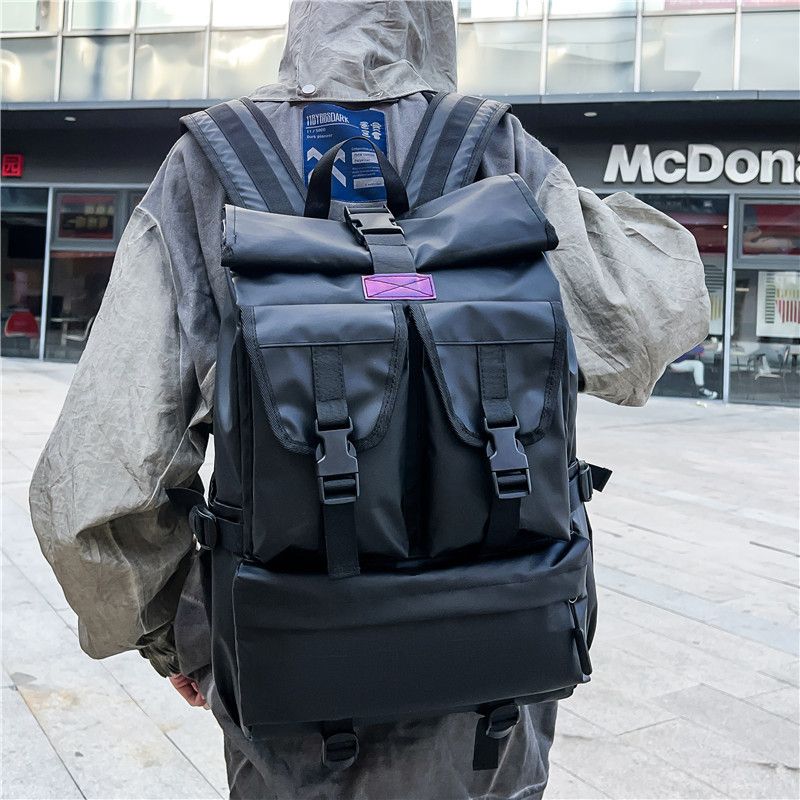 Herren High-End-Sinn, große Kapazität Freizeit Reise Computer Tasche, Arbeitskleidung, Roll Mund wasserdichter Rucksack,_voghion.com