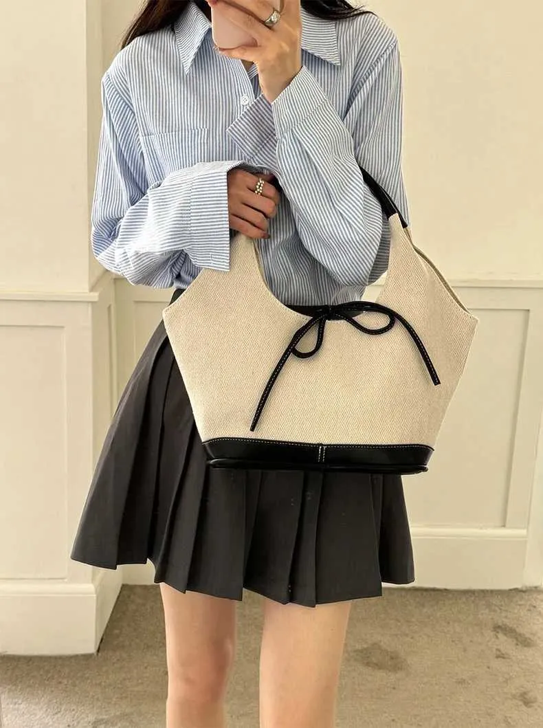 Vintage canvas schoudertas dames grote hobo tas handtas_voghion.com