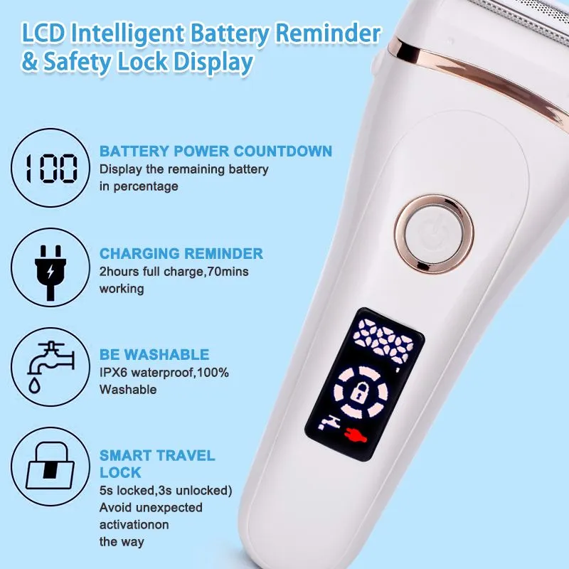 LCD Epilatör - Sakal Alma Cihazı｜USB Şarjlı｜Taşınabilir AB_voghion.com