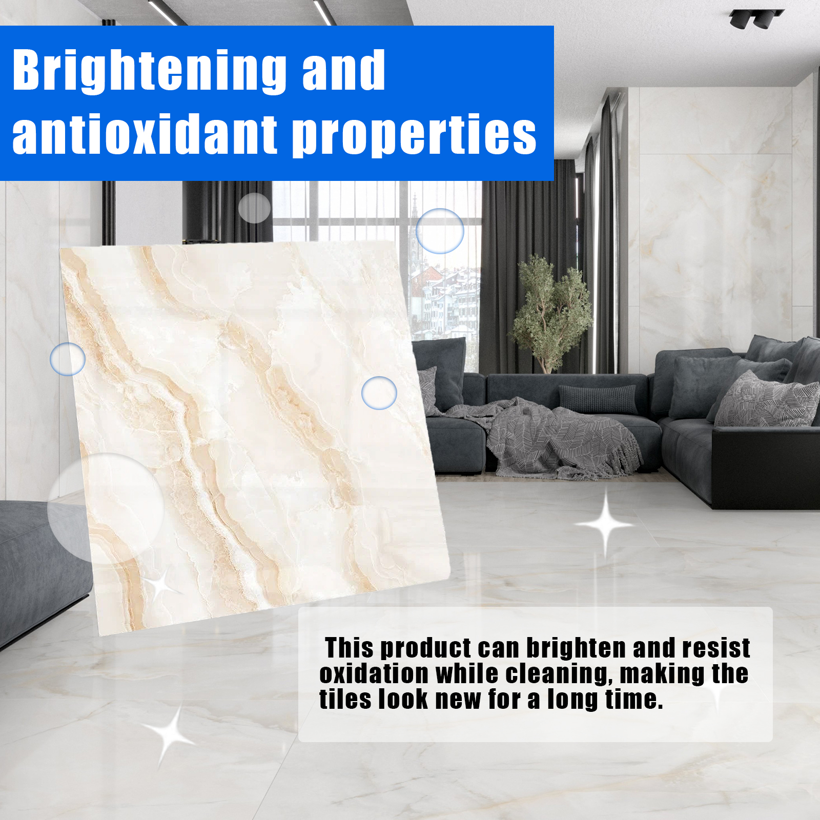Jaysuing Stone Cleaning Spray, Domestic Kitchen Marble Tile Decontamination Repair Scratch Cleaner_voghion.com