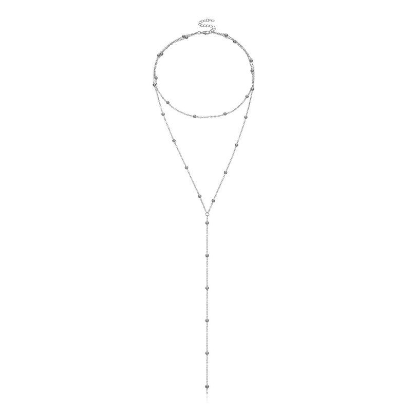 Collier long multicouche à pampilles géométriques exagérées et à la mode pour femmes_voghion.com