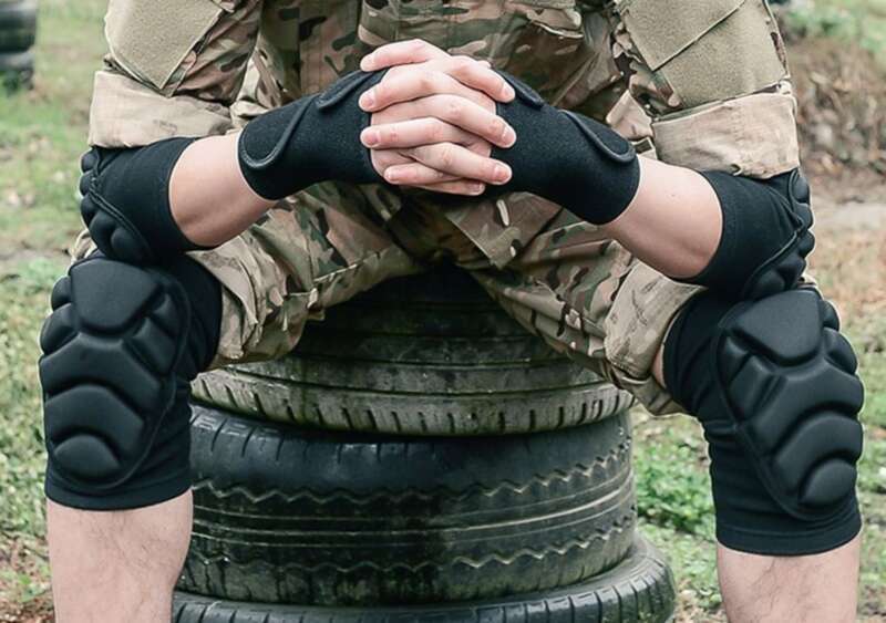 Ensemble de protection pour genoux, coudes et poignets, rampant tactique, anti-collision intégré, entraînement renforcé, sports de plein air_voghion.com