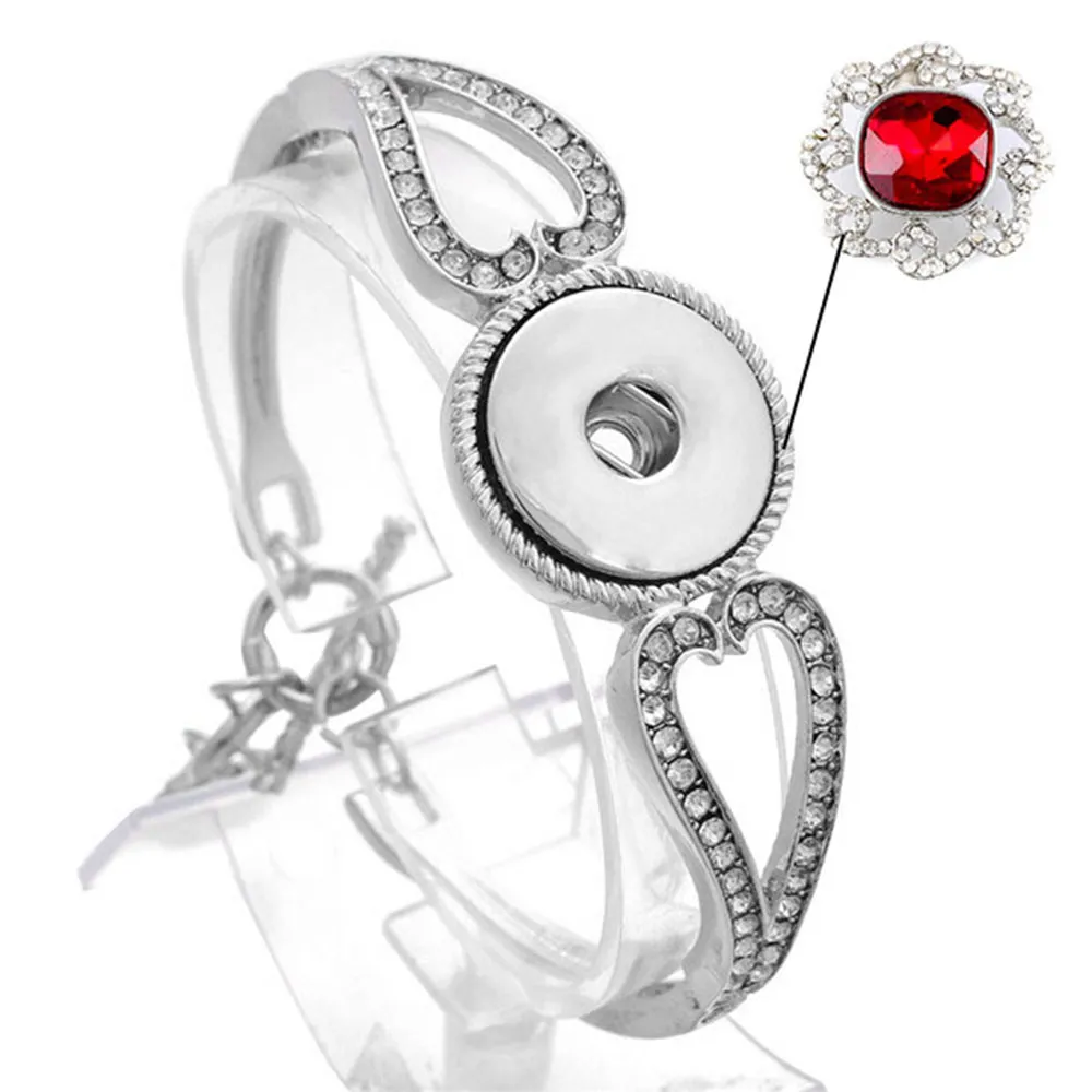 Bracelets à breloques Bouton-pression Bijoux Bracelet Bracelet en métal réglable Interchangeable Couleur mixte Envoi gratuit_voghion.com