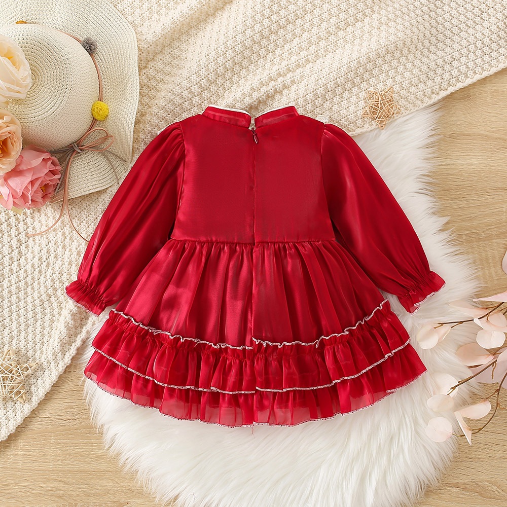 Vestido de princesa estilo Lolita de manga larga con bordado de flores para niña de primavera/otoño_voghion.com