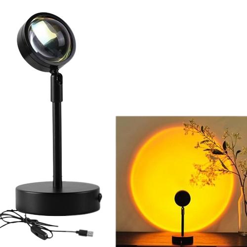 Led Sunset RGB Lamp Projection Stage Light Rainbow Atmosphere Mood Neon Night Lights For Home Bedroom Bar Live Decoration Gift_voghion.com