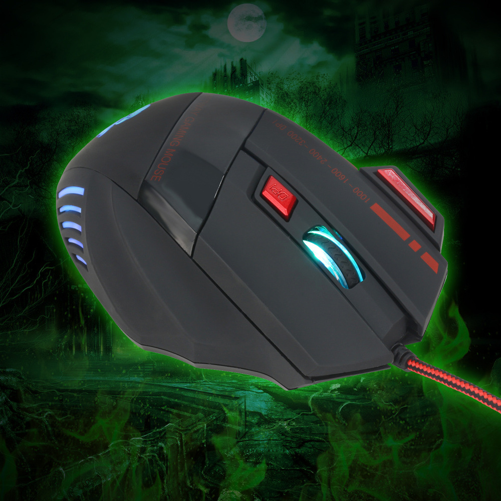 Colorful 7D glowing game mouse wired MOUSE 3200dpi firepower key batch 7_voghion.com