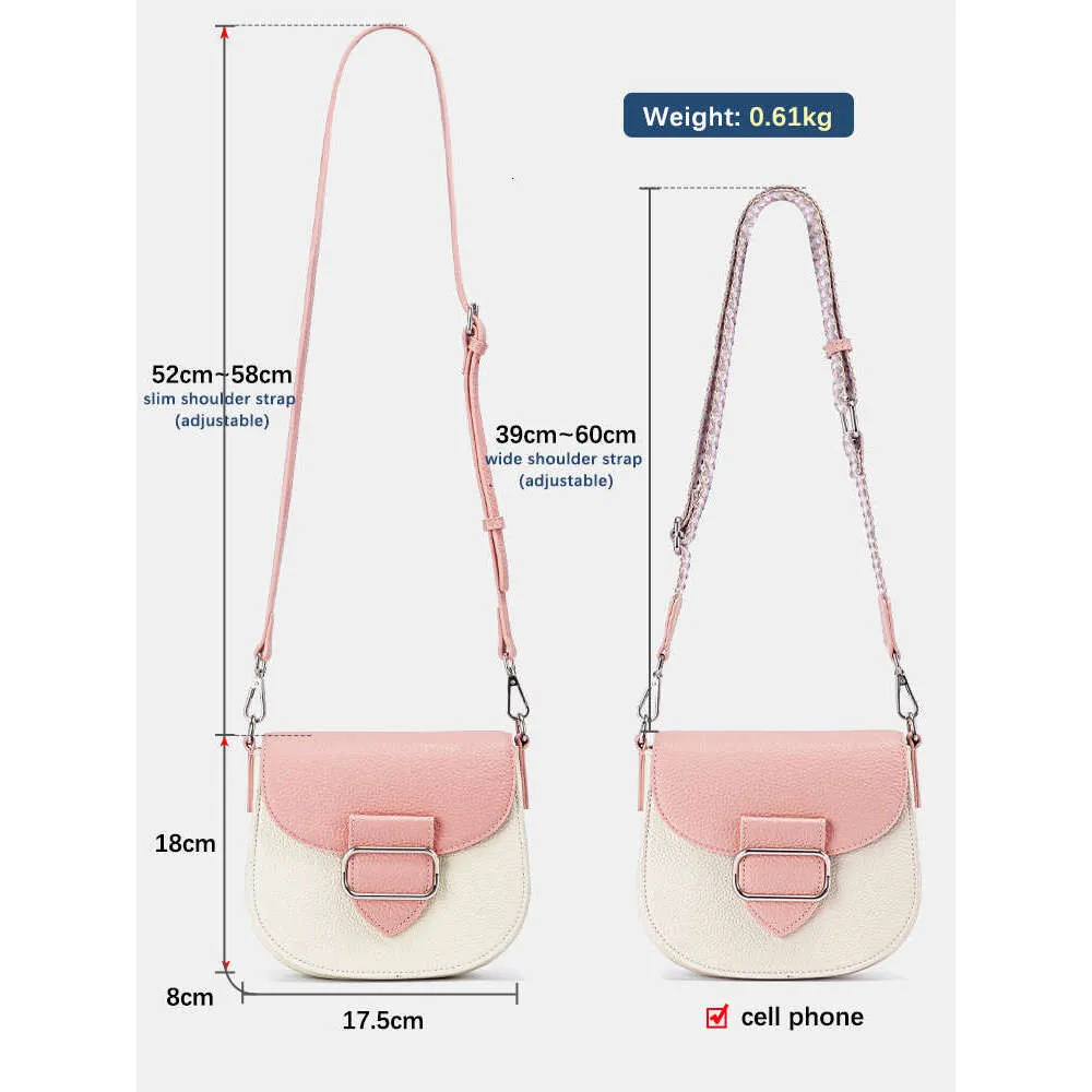 Zency Donna 100% Vera Pelle Borsa a Tracolla Piccola Borsa a Tracolla da Ascella con Due Cinghie per l'Estate_voghion.com