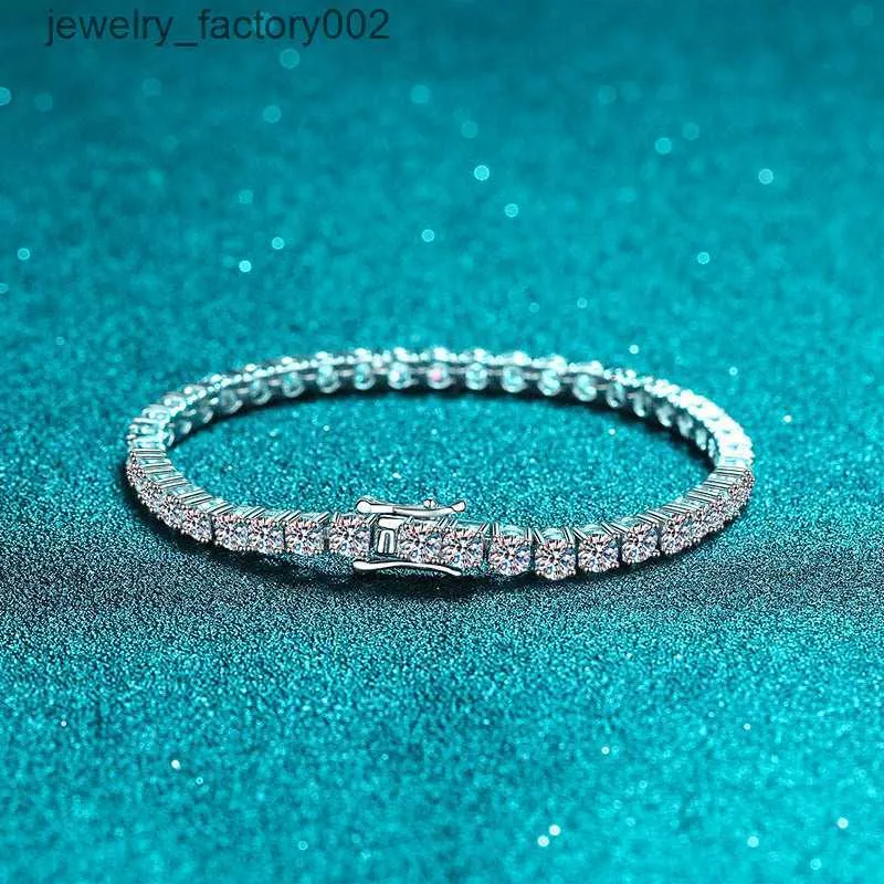 Iced Out Pass Diamond Tester VVS Women Sterling Sier Lab Grown Moissanite Tennis Bracelet_voghion.com
