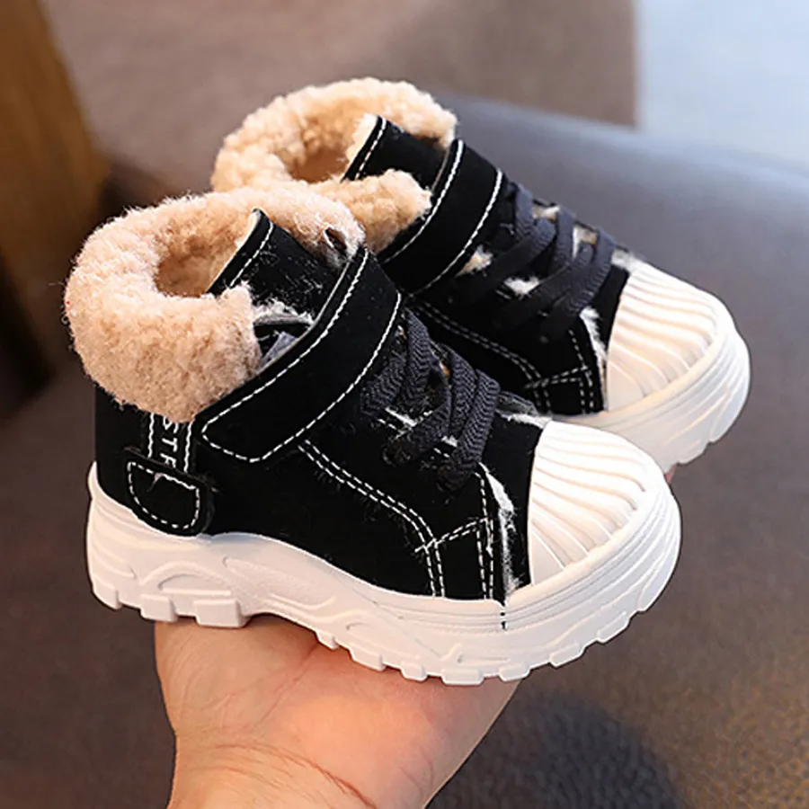 Botas cálidas de invierno para niños, nuevas, gruesas, de algodón, impermeables, cortas, Happysteps, para bebés y niñas, talla EE. UU._voghion.com