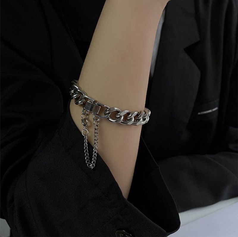 Haruku Style Instagram Fashionable Minimalist Cuban Korean Version Men's And Women's Trendy Hip-hop Coarse Internet_voghion.com