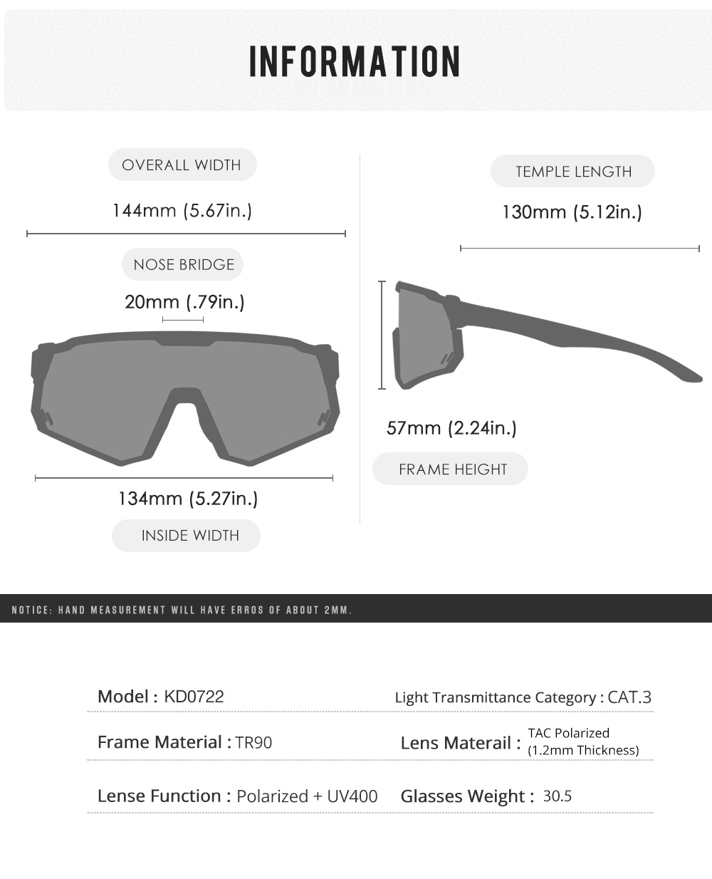 2023 Nieuwe Europese en Amerikaanse KDEAM Eendelige zonnebril Gepolariseerde Outdoor Fietsbril TR90 Sportbril 0722_voghion.com