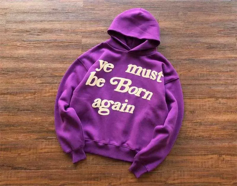 Sweat à capuche style vintage CPFM « Ye Must Be Born Again » pour homme et femme XJ250530_voghion.com
