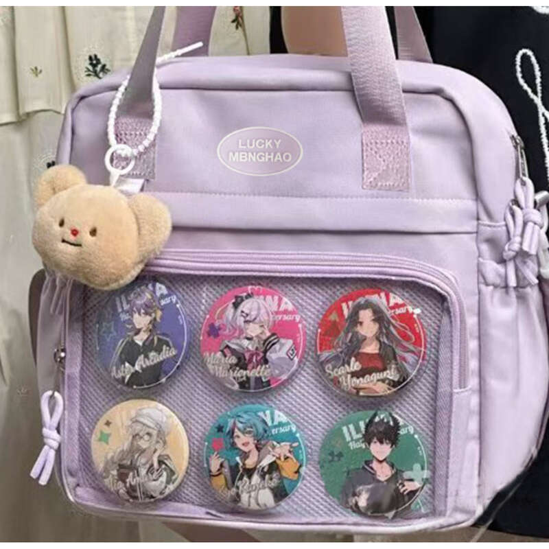 , Egyszerű, nagy kapacitású, átlátszó, csíkos, vállra akasztható, női Messenger táska babatáskához_voghion.com