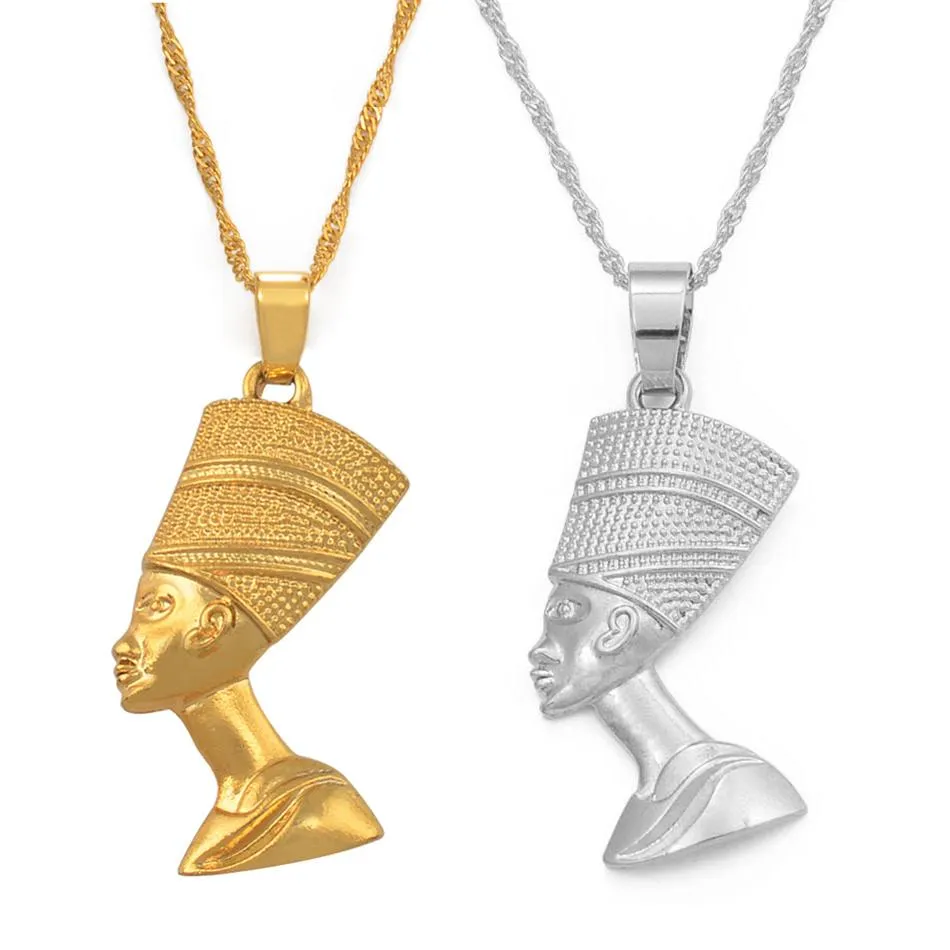 Collana con ciondolo nefertiti color oro per donna e ragazza gioielli_voghion.com